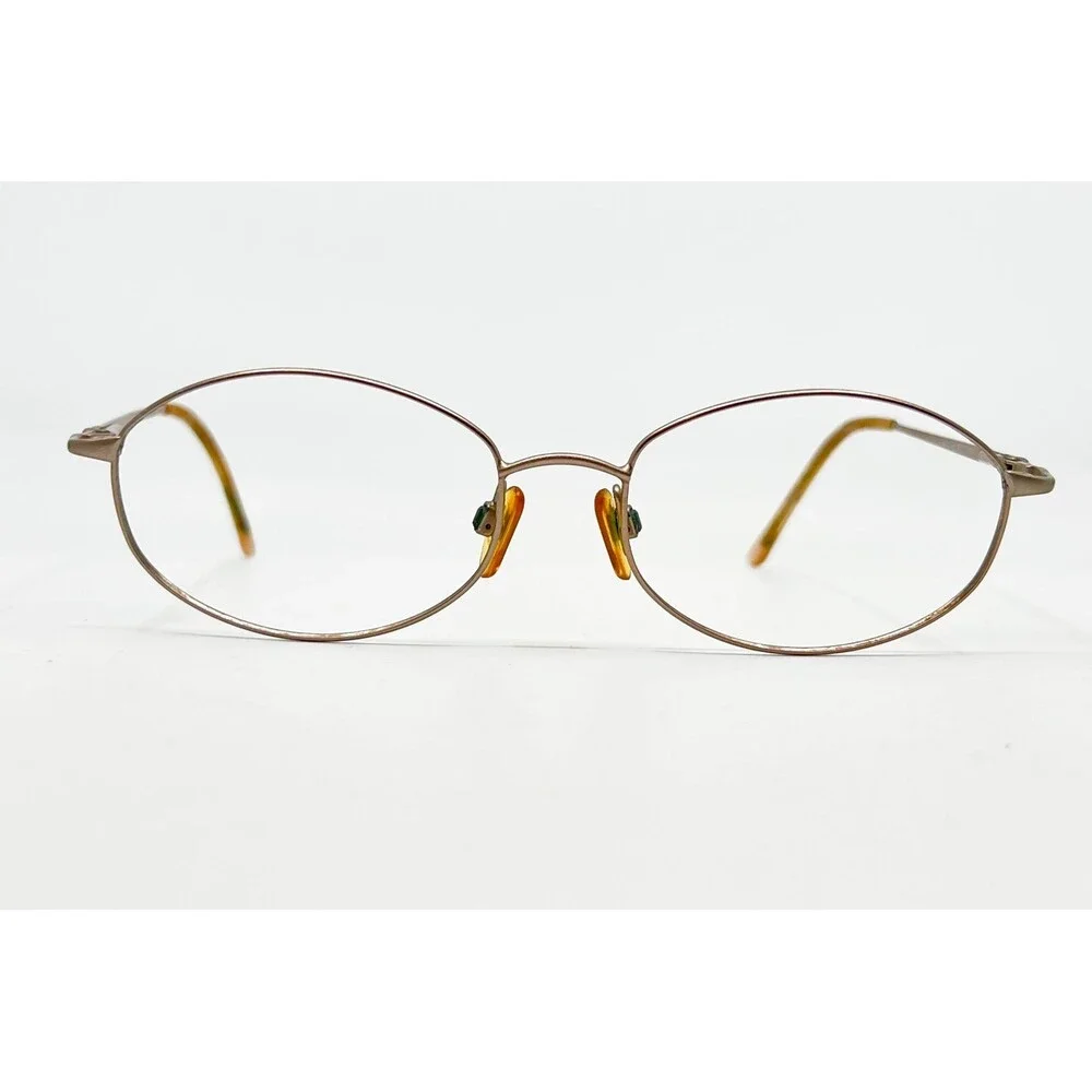 Marcolin Eyeglasses Womens Gold MA7221 804 Oval Metal Frame 55-17-140